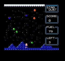 Backdrop artwork for Star Dust (Japan) (Family BASIC)