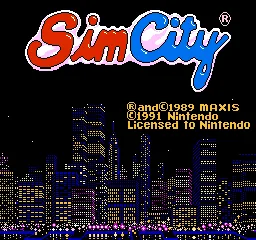 SimCity title screen