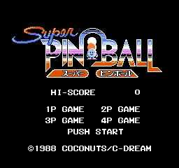 Super Pinball title screen