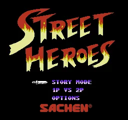 Street Heroes title screen