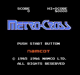 Metro-Cross title screen