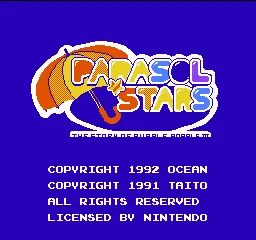 Parasol Stars - Rainbow Islands II title screen