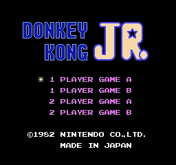 Donkey Kong Jr. title screen