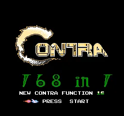 168-in-1 New Contra Function 16 title screen