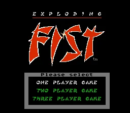 Exploding Fist title screen