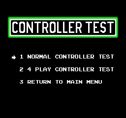 Nintendo World Class Service - Joystick Test Cartridge (USA) (Test Program) title screen