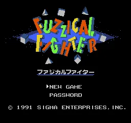 Fuzzical Fighter title screen
