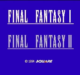 Final Fantasy I, II title screen
