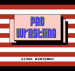 Pro Wrestling title screen