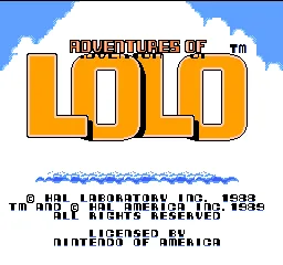 Adventures of Lolo title screen