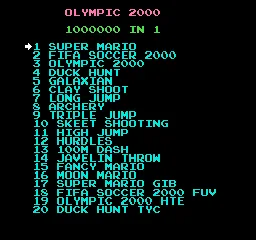 Olympic 2000 - 1000000-in-1 title screen