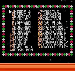 31-in-1 title screen