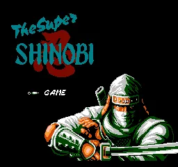 The Super Shinobi title screen