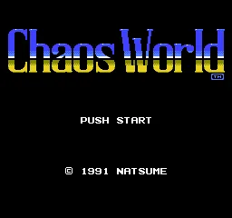 Chaos World title screen