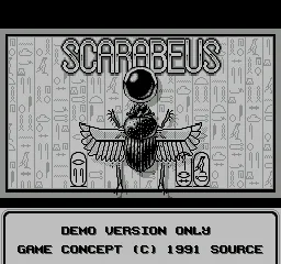 Scarabeus title screen