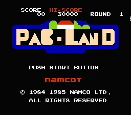 Pac-Land title screen