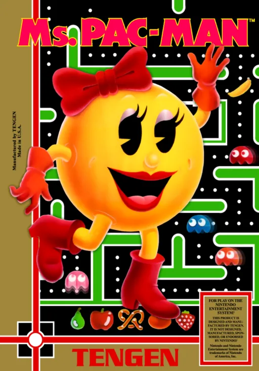 Backdrop artwork for Ms. Pac-Man (USA) (Tengen)