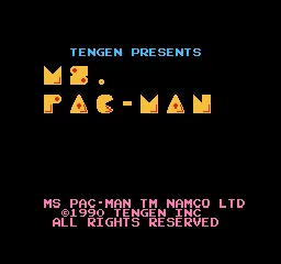 Ms. Pac-Man (USA) (Tengen) title screen