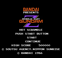 Kidou Senshi Z Gundam - Hot Scramble title screen