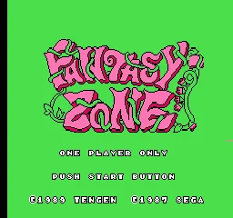 Fantasy Zone (USA) (Tengen) title screen