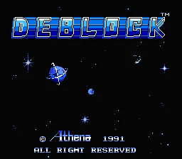 De-Block title screen