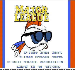 Major League title screen