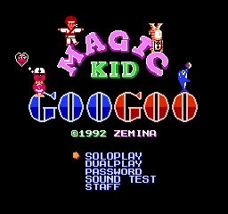 Magic Kid Googoo title screen