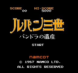 Lupin Sansei - Pandora no Isan title screen
