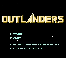 Outlanders title screen