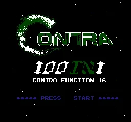 100-in-1 Contra Function 16 title screen
