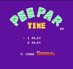 Peepar Time title screen