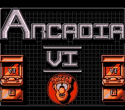 Arcadia VI title screen