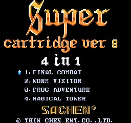 Super Cartridge Ver 8 - 4 in 1 title screen