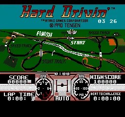 Hard Drivin' title screen