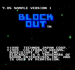 Block Out title screen