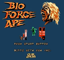 Bio Force Ape title screen