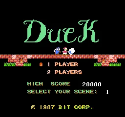 Duck Maze title screen