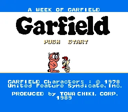 Garfield no Isshukan title screen