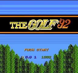 The Golf '92 title screen