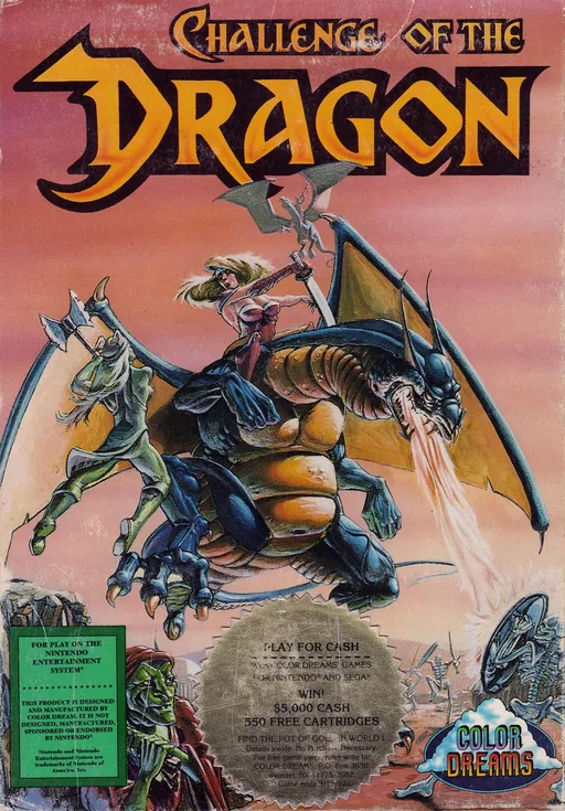 Challenge of the Dragon (USA) (Color Dreams) cover art for Nintendo Entertainment System