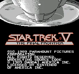 Star Trek V - The Final Frontier title screen