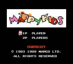 Mappy Kids title screen