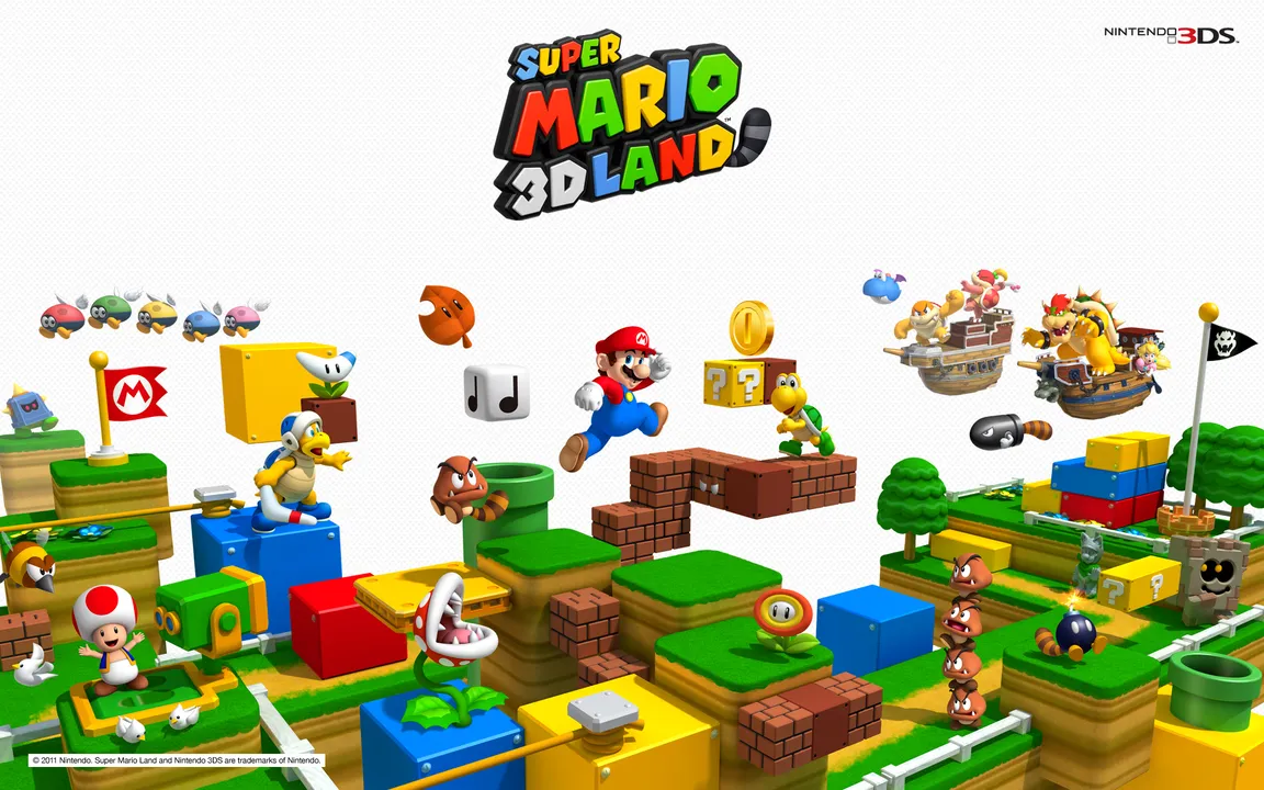 Backdrop artwork for Super Mario 3D Land