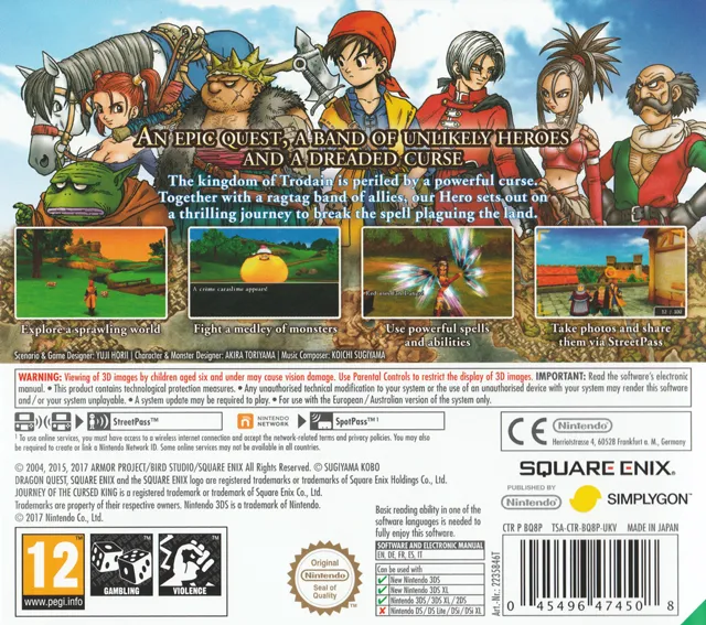 Dragon Quest VIII: Journey of the Cursed King box back