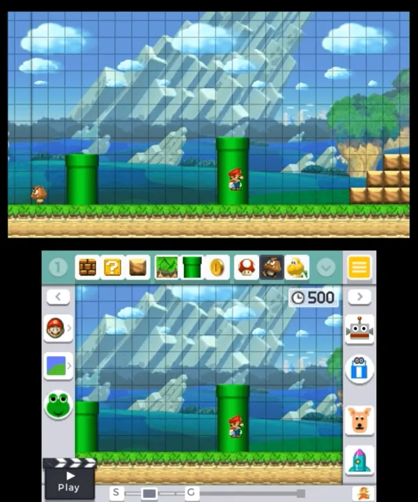 Backdrop artwork for Super Mario Maker for Nintendo 3DS