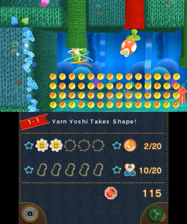 Backdrop artwork for Poochy & Yoshi's Woolly World
