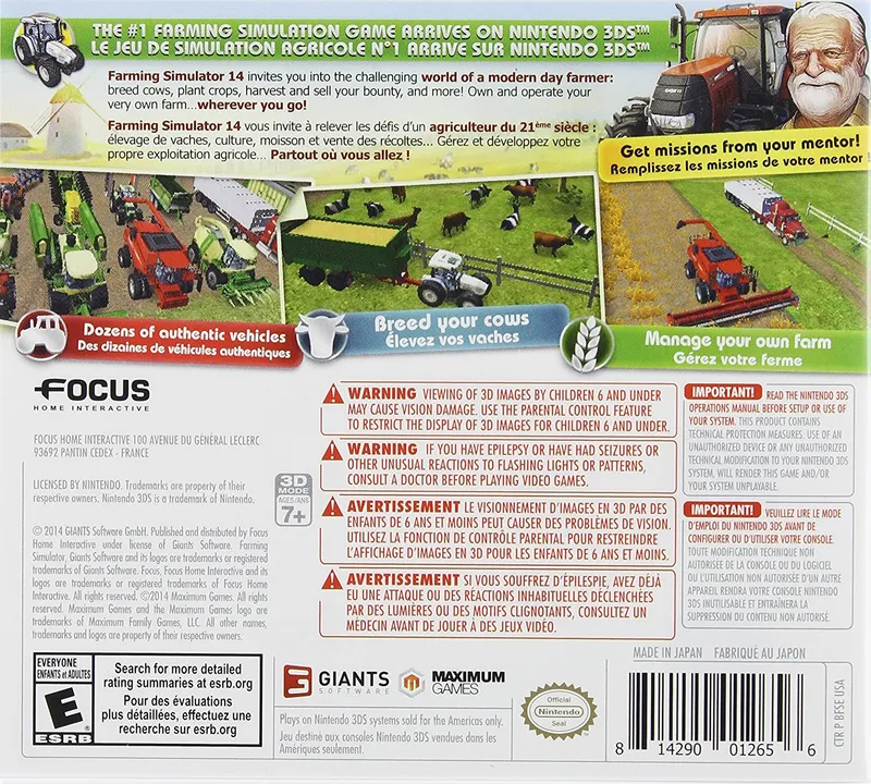 Farming Simulator 14 box back