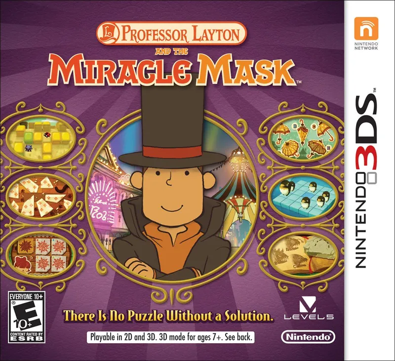 Professor Layton and the Miracle Mask box art