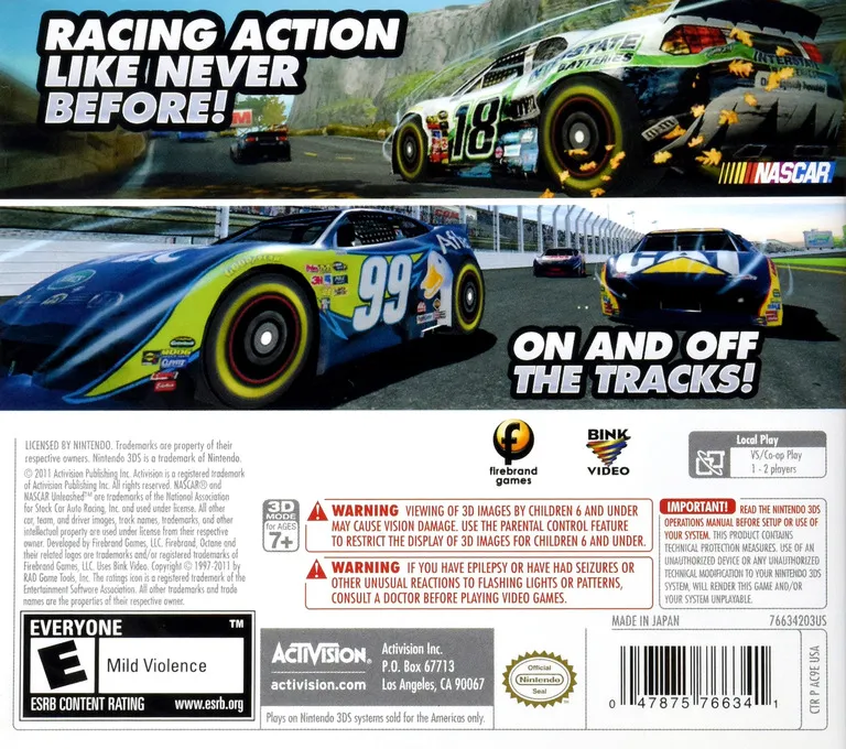 NASCAR: Unleashed box back
