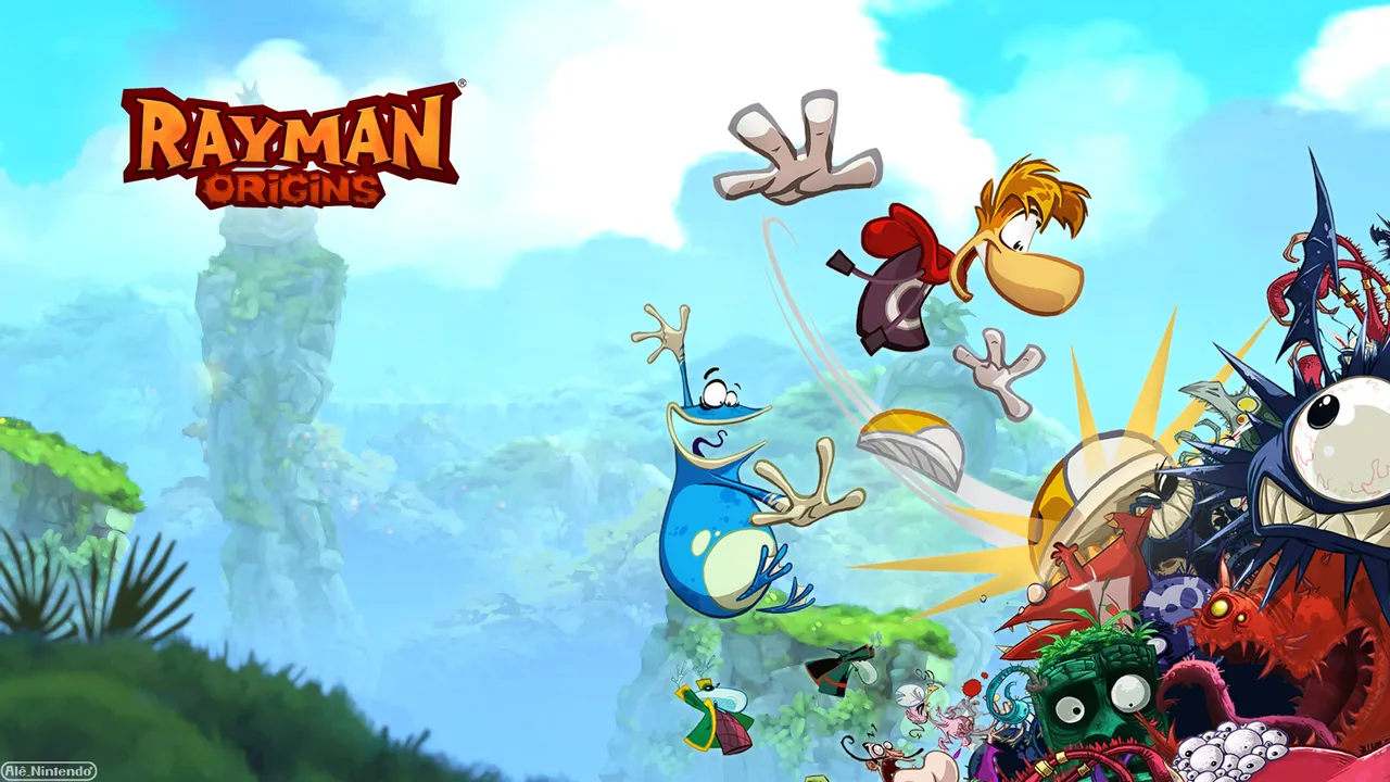 Backdrop artwork for Rayman Origins